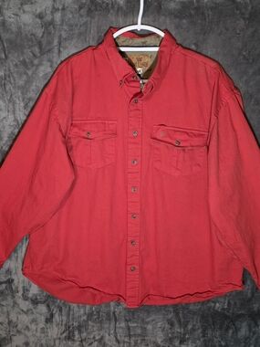 King Ranch Red Button-Up Shirt